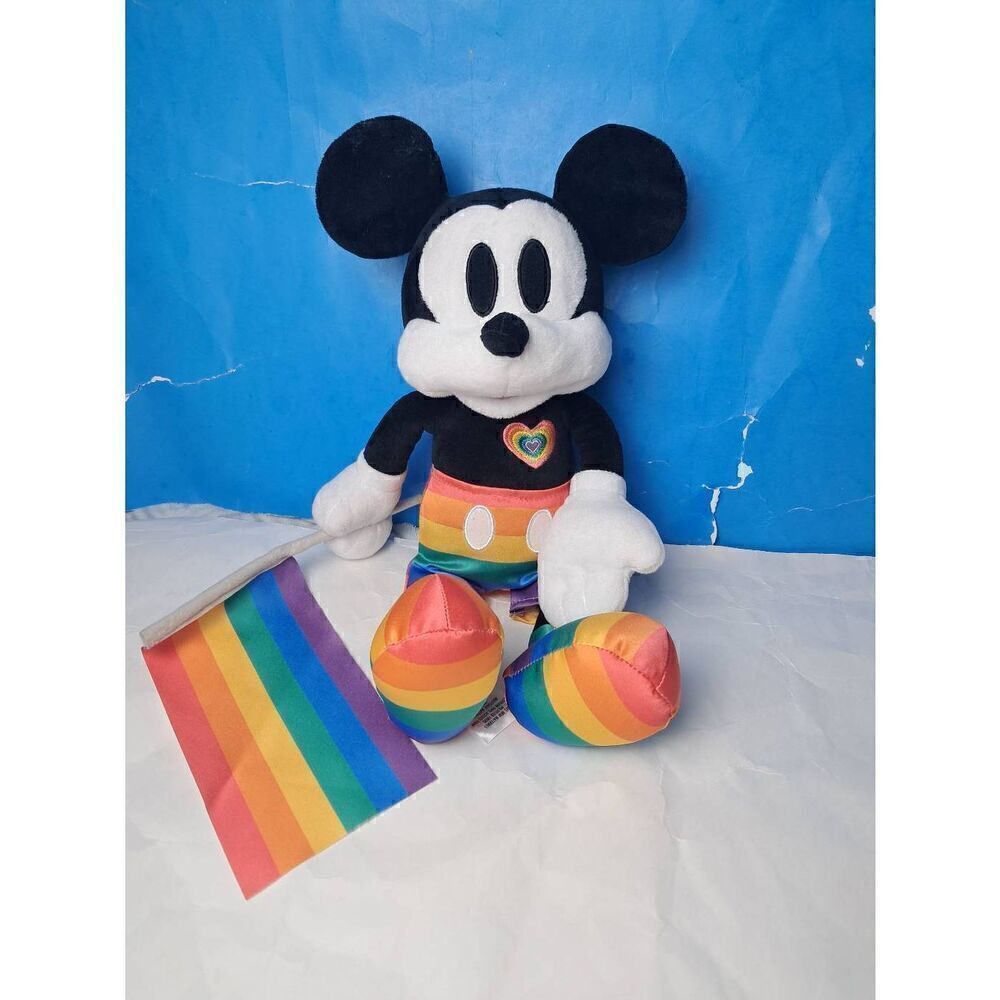 Disney Parks Mickey Mouse Plush – 14'' Pride Collection-Good Condition